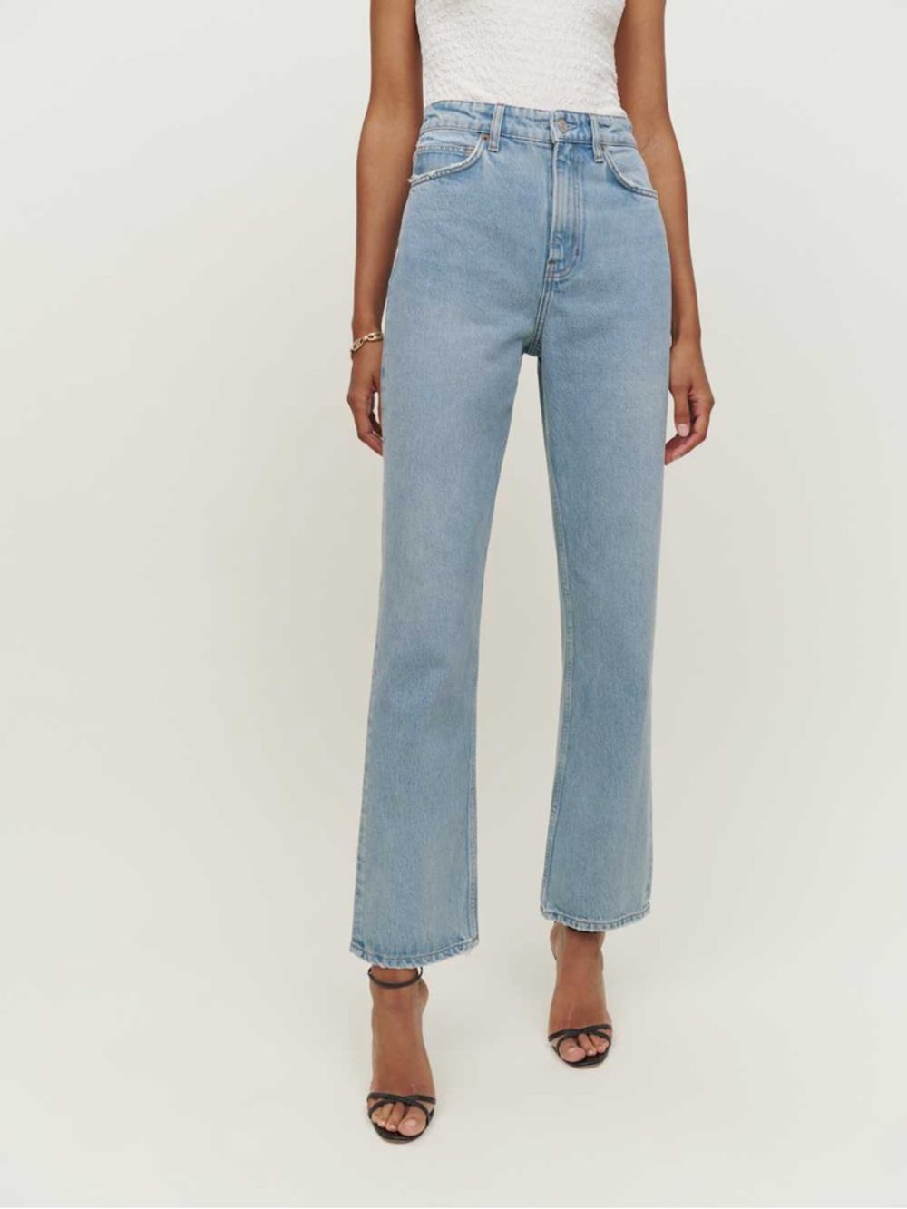Reformation Light Wash Straight Jeans